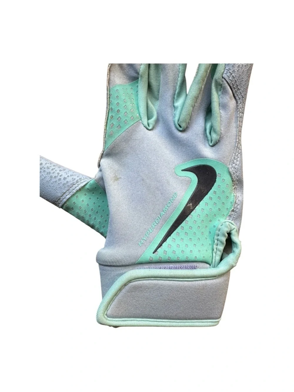 Nike Kids' Mint and Purple Sports Gloves Green Purple Size Youth Med